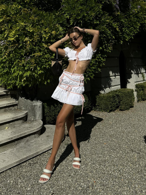 White  Tutu Mini-Skirt