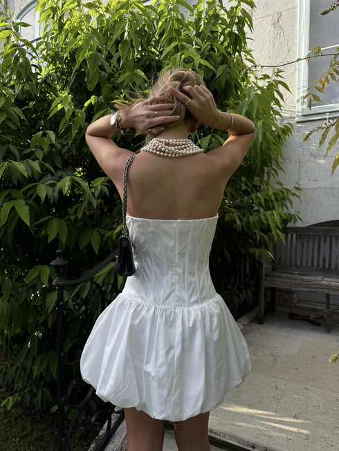 White Corset Mini-Dress