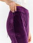 Velvet Wide-Leg Trousers in Wine