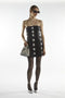 Black Bandeau Embellishment Mini-Dress