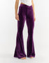 Velvet Wide-Leg Trousers in Wine