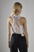 Tank Cropped Top - Off White Lace