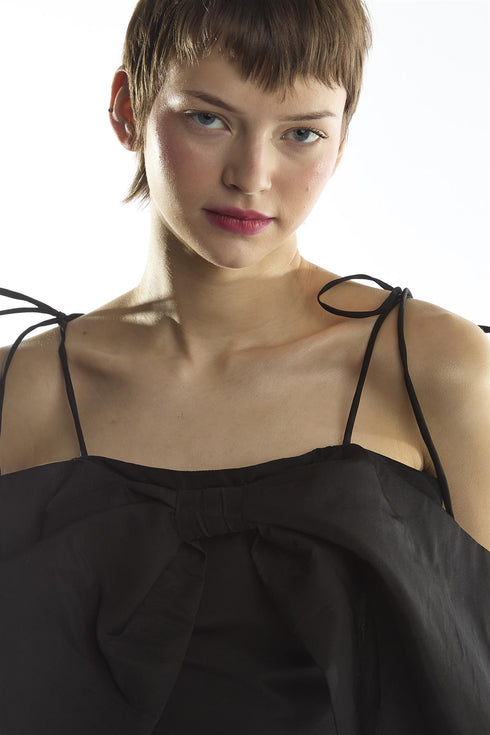 Bow Crop Top - Remi Co-ord Black