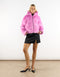 Hooded faux fur jacket in Candy Pink