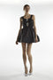 Black Diamante Buckle Mini-Dress