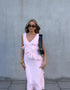 Khloe Ruffle Midaxi Dress - Pale-Pink