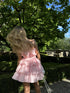 Light Pink Frill- Layered Mini-Dress