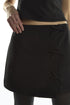 Black A-Line Mini Bow Mini-Skirt