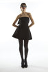 Black Bandeau Bow Mini-Dress