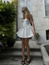 White Sleeveless Skater Mini-Dress