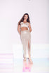 Petite Rosa Co-ord Thigh Split Maxi Skirt - Champagne Gold