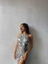 Petite Selena Halterneck Sequin Maxi Dress - Silver
