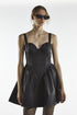 Drop Waist Corset Mini Dress - Isla Black
