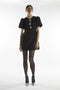 Black Buckle Bow Mini-Dress