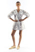 White Picnic Print Button Through Mini Dress