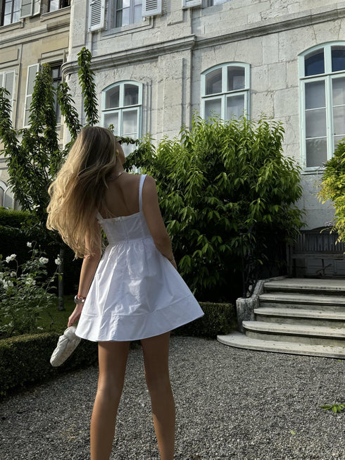 White Skater Mini-Dress