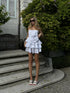 White Frill Layered Mini-Dress