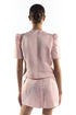 Light Pink Button Through Structured Blouse