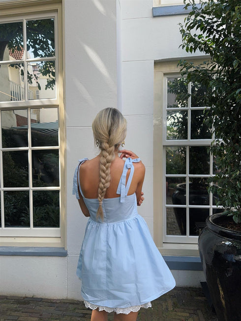 Light Blue Skater Mini-Dress