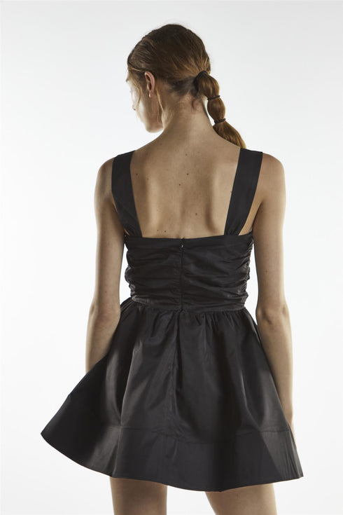 Black Diamante Buckle Mini-Dress