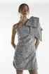 Silver Sequin One Shoulder Mini Dress