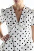 Big White Spot Corset Mini Skater Dress