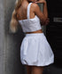 White Balloon Mini-Skirt