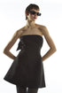 Black Bandeau Bow Mini-Dress