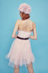Clara Pleated Tulle Strapless Mini Dress - Light Pink