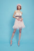Clara Pleated Tulle Strapless Mini Dress - Light Pink