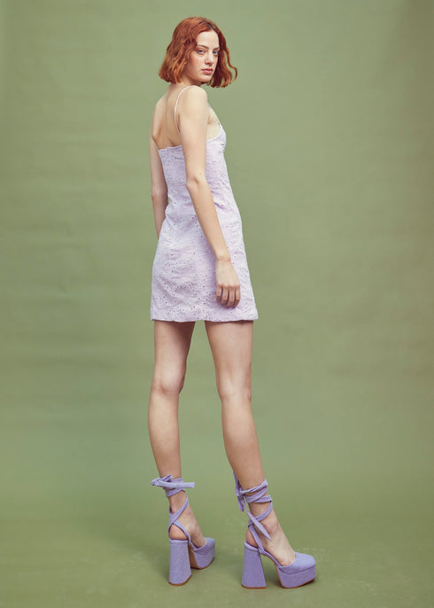 Abby Strappy Mini Dress - Lilac