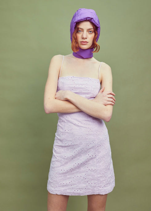 Abby Strappy Mini Dress - Lilac