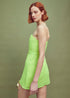 Stella Sequin Corset Mini Dress - Acid Green