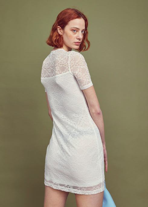 Petite Chloe Cut Out Mini Dress - White