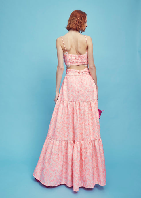 Mae Co-ord Lace Trim Bralet - Pink